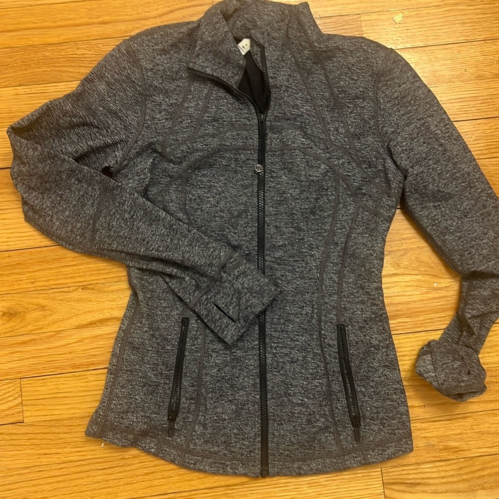 lululemon athletica Heathered Dark Gray Zip-Up Jacket